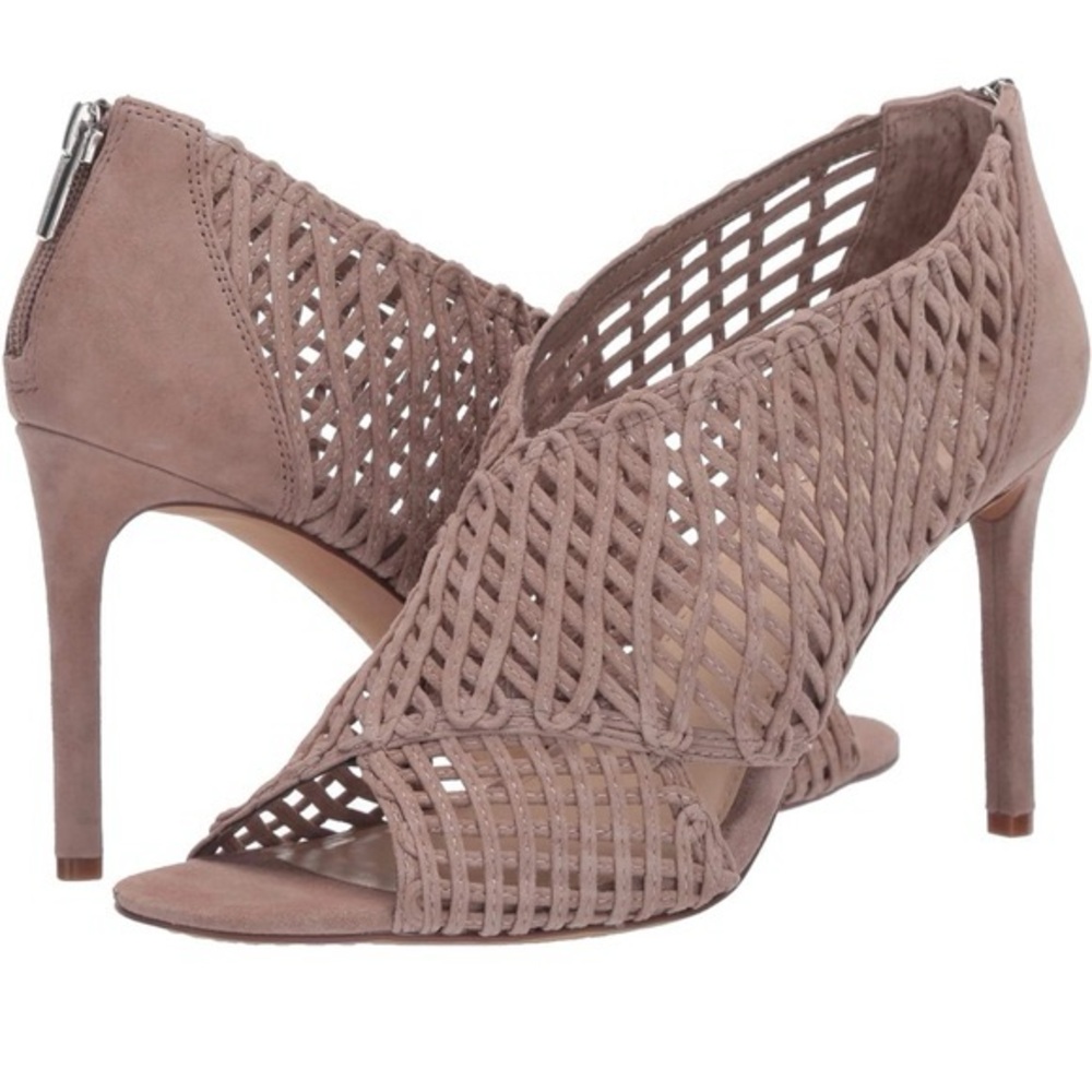 Vince Camuto Woven Taupe Heels